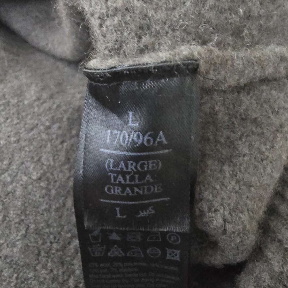 Allsaints Sweater Womens Sz L Crew Neck Oversized Asymmetrical Hem Wool Yak Gray - Picture 8 of 13